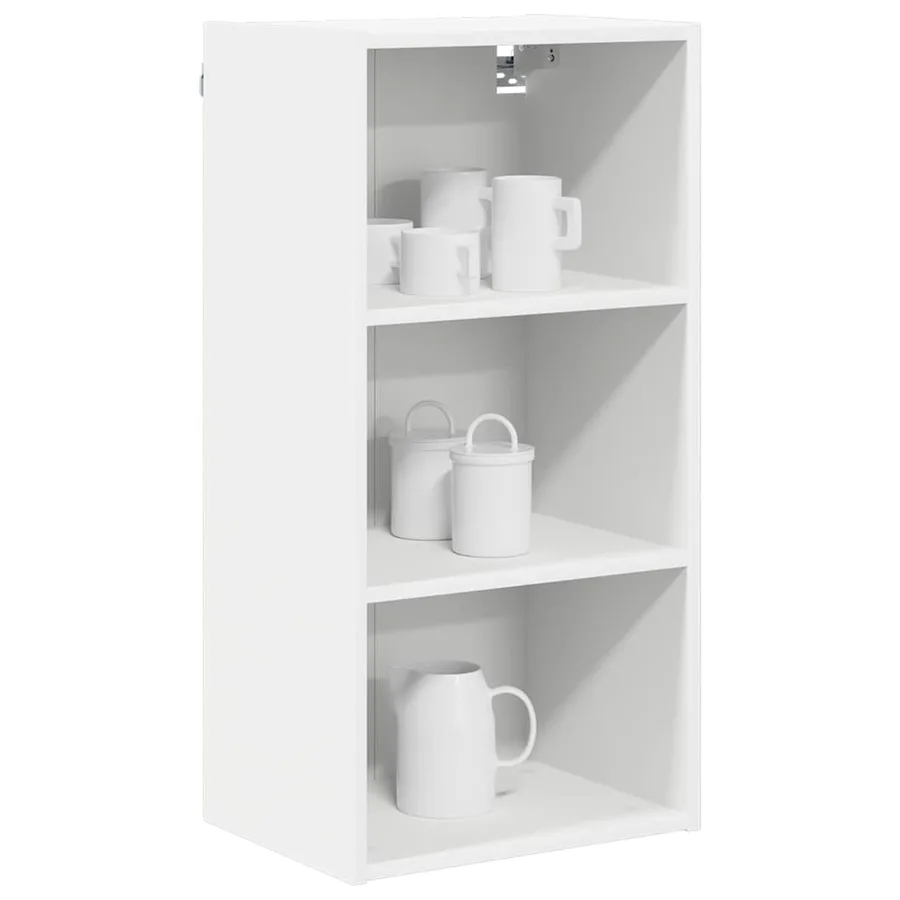 Armoire suspendue Blanc 40 x 29,5 x 80 cm Bois d'ingénierie - 3