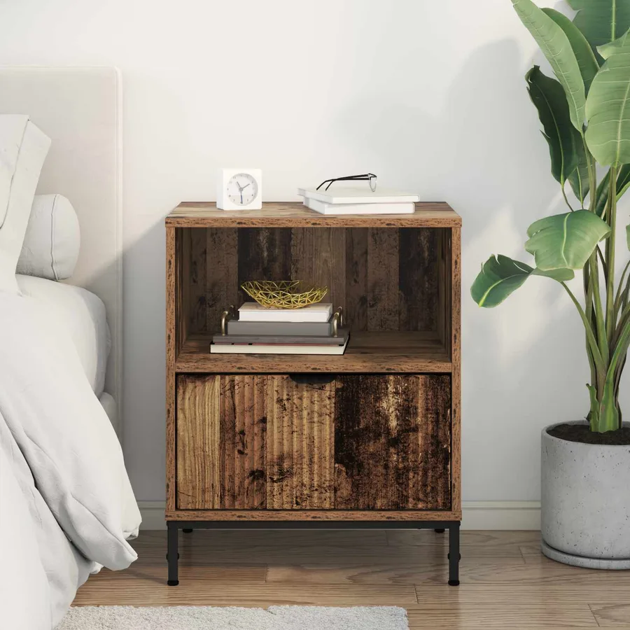 Cabinet de chevet Bois ancien 49 x 36 x 61 cm Bois d'ingénierie - 4