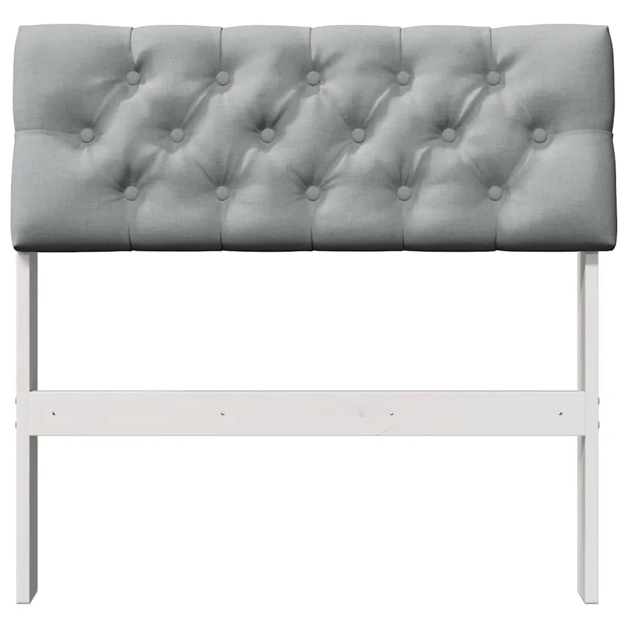 Tête de lit capitonnée Gris clair 80 cm Pin massif - 4