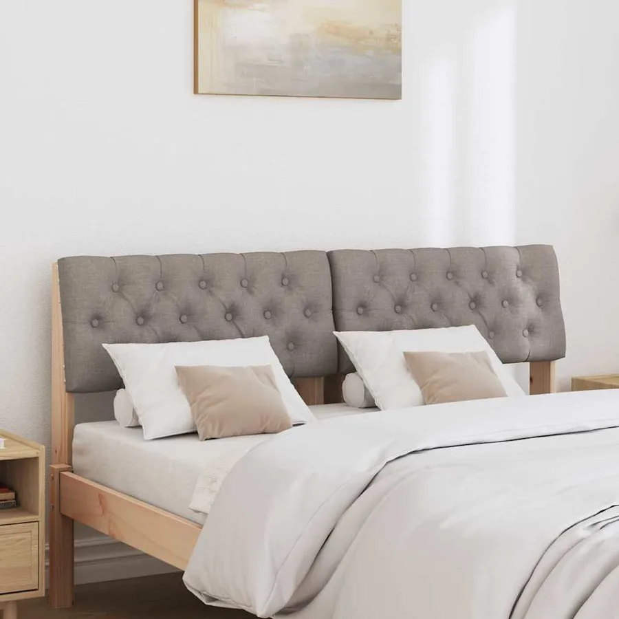 Tête de lit capitonnée Taupe 150 cm Pin massif - 3