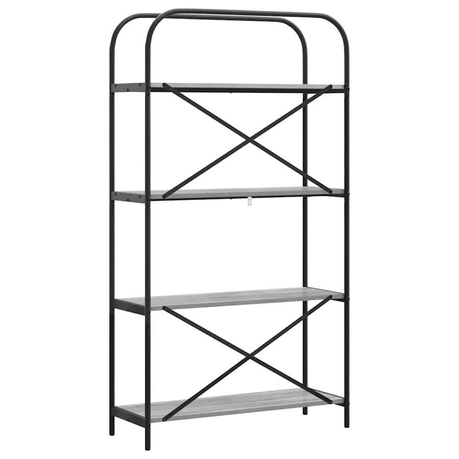 Étagère Gris Sonoma 80 x 30 x 146 cm Bois d'ingénierie - 7