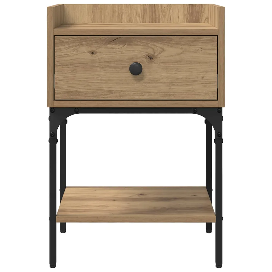Table de chevet 2 pc Chêne artisanal 40 x 29 x 60 cm - 7