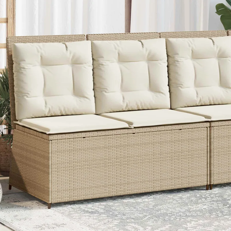 Banc de jardin Beige polyrotin - 3