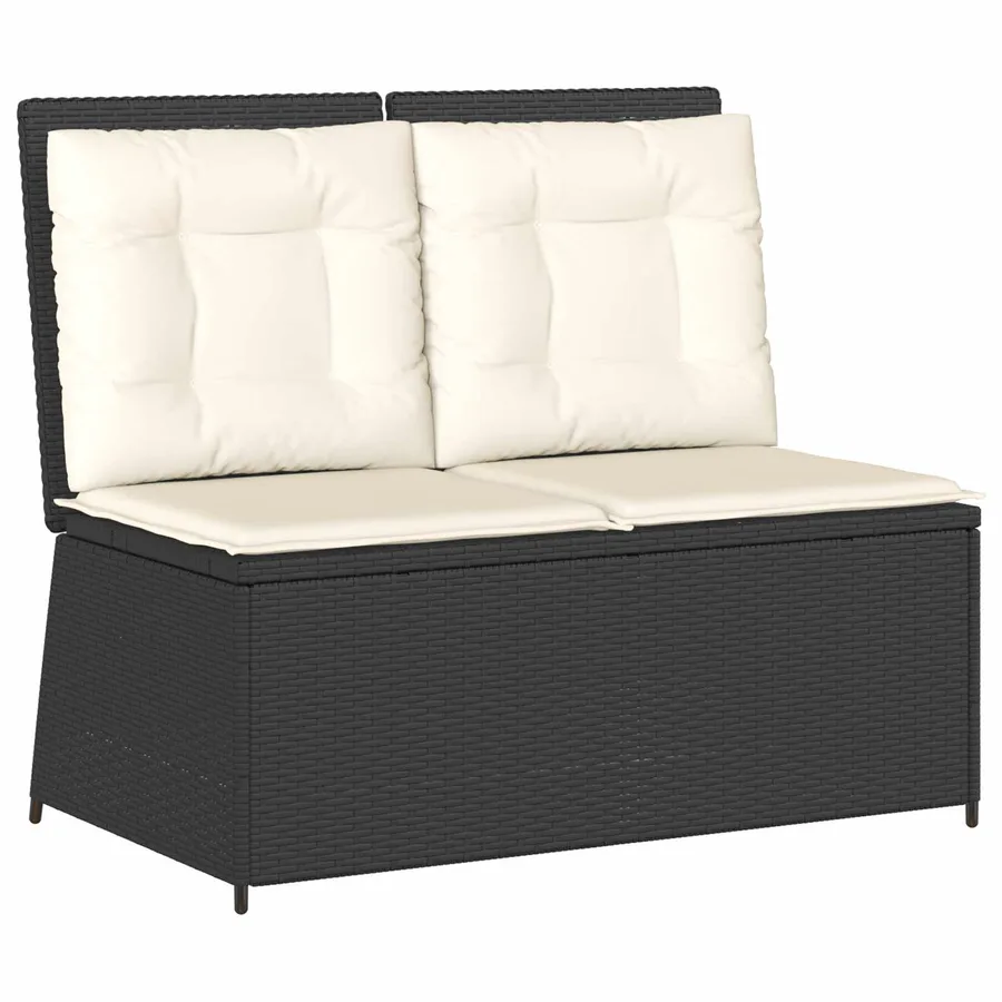Banc de jardin Noir polyrotin - 2