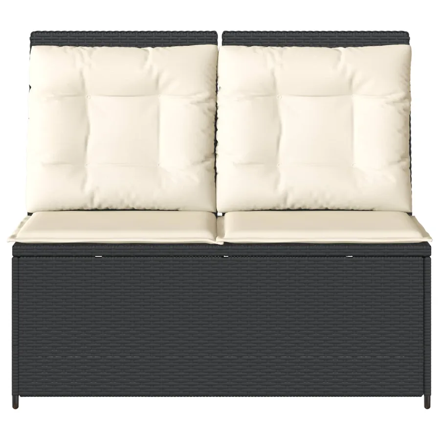 Banc de jardin Noir polyrotin - 4