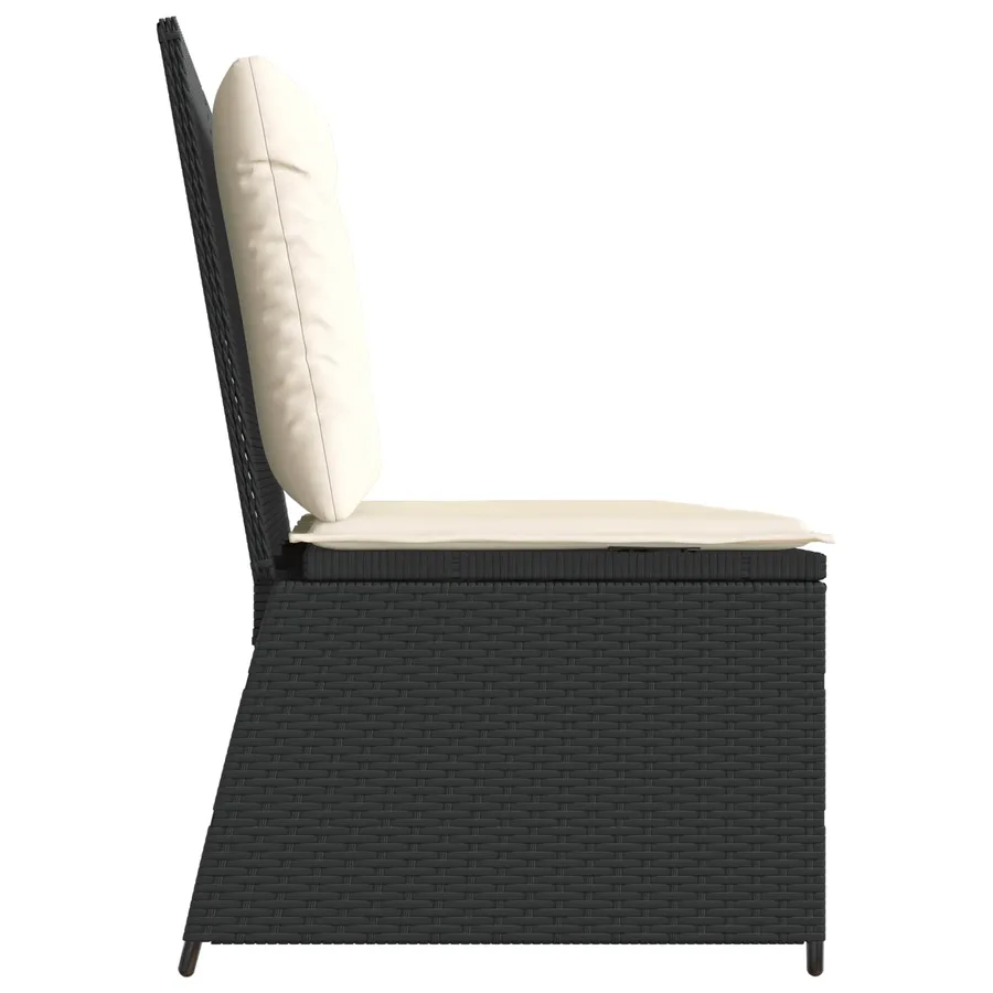 Banc de jardin Noir polyrotin - 5