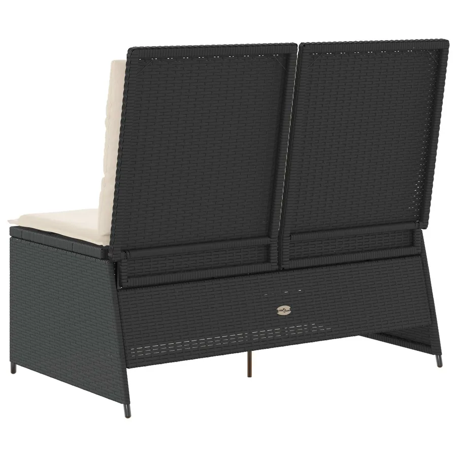 Banc de jardin Noir polyrotin - 6