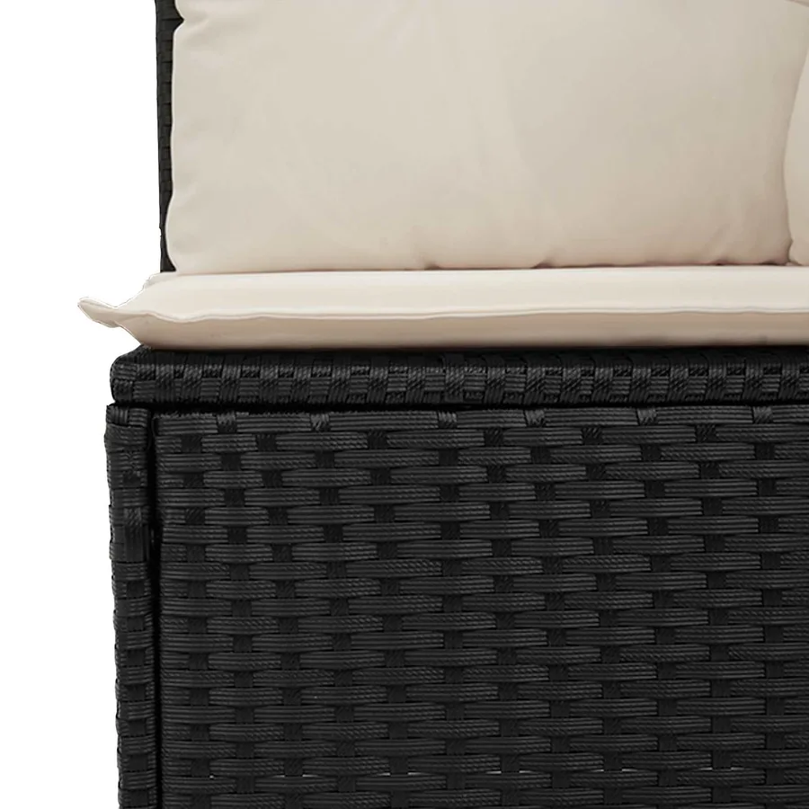 Banc de jardin Noir polyrotin - 7