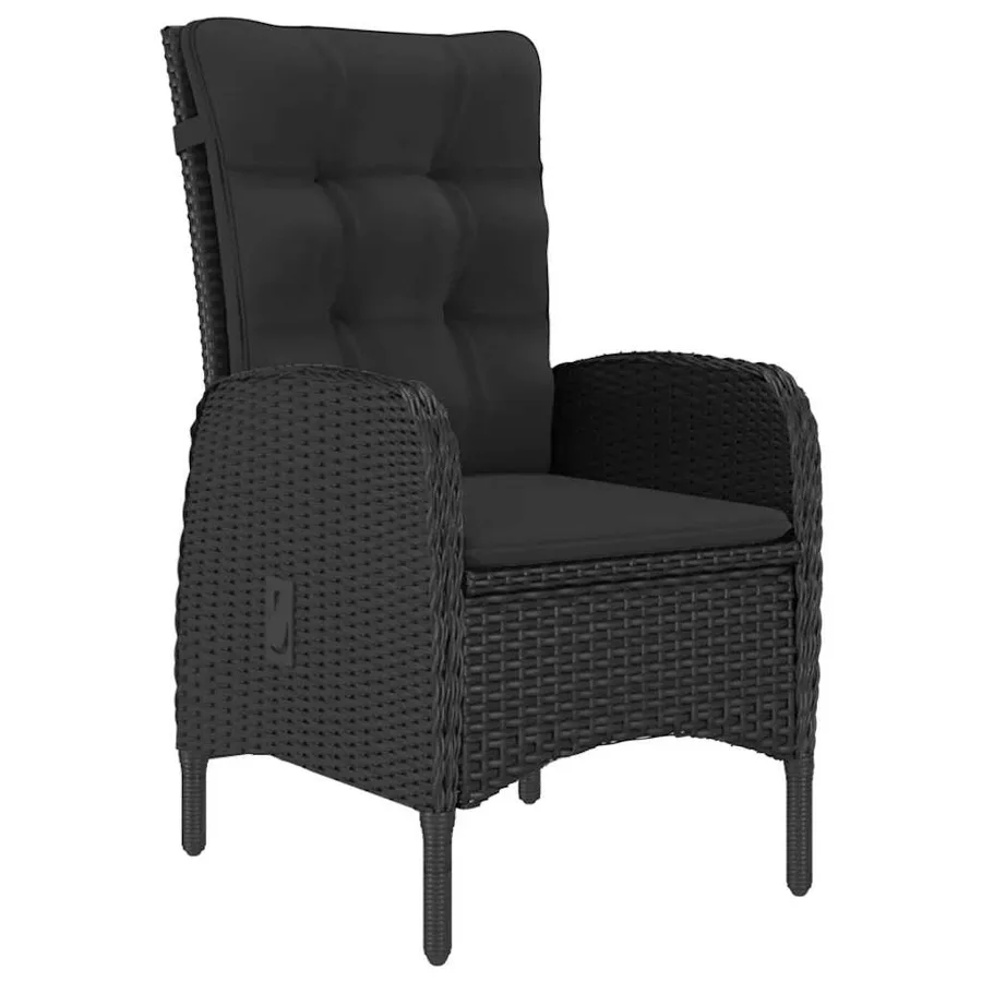 Ensemble à manger de jardin 7 pcs Noir - 6