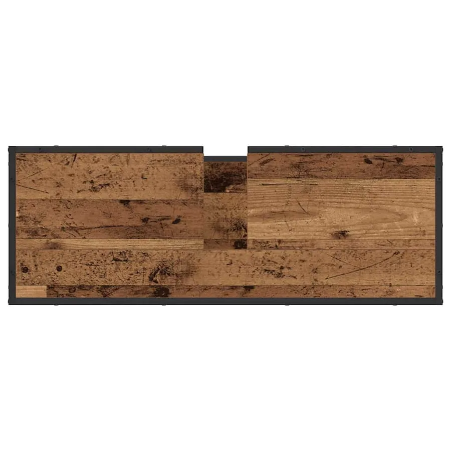 Ensemble de mobilier de salle de bain 4 pcs Bois Ancien - 11