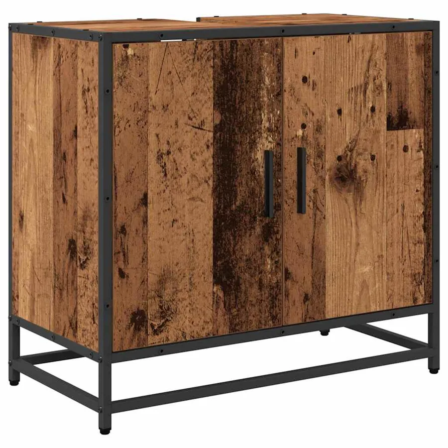 Ensemble de mobilier de salle de bain 2 pcs Bois Ancien - 6