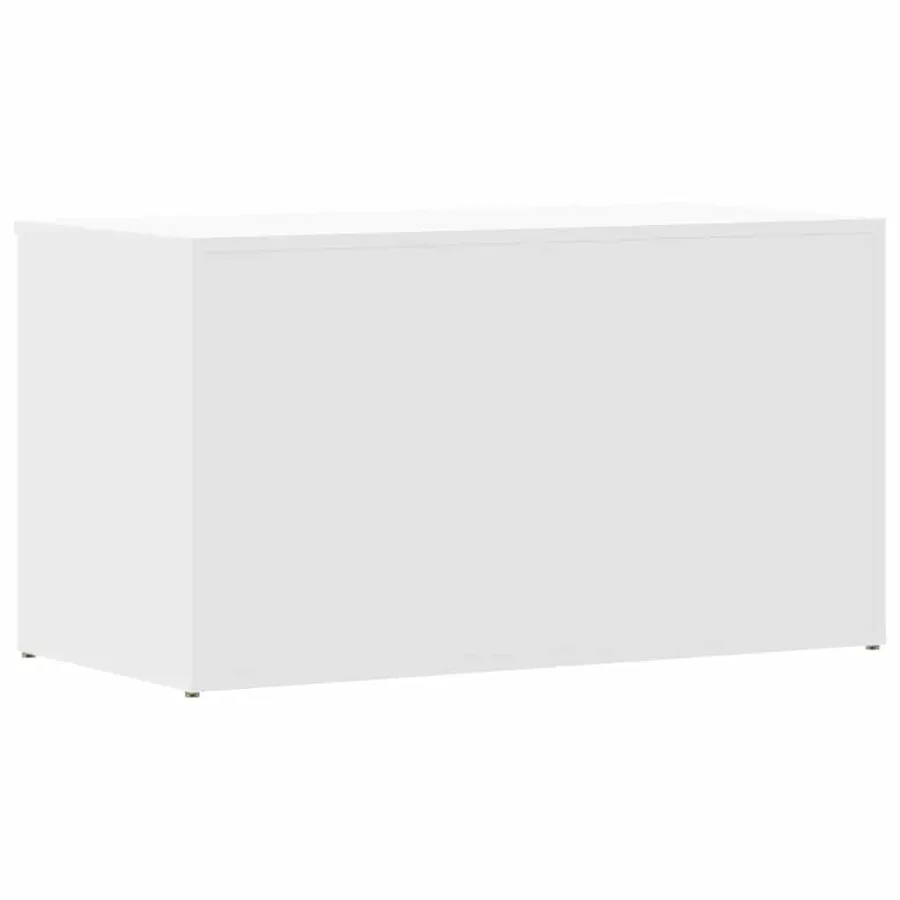 Coffre de rangement Blanc 84x42x46 cm Bois d'ingénierie - 7
