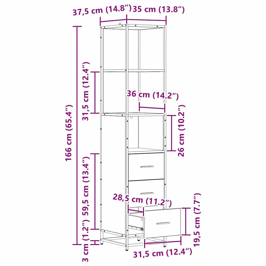 Ensemble de mobilier de salle de bain 3 pc Chêne artisanal - 16