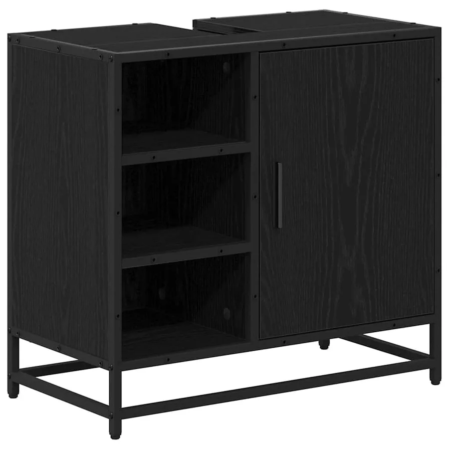 Ensemble de mobilier de salle de bain 3 pcs Chêne noir - 6