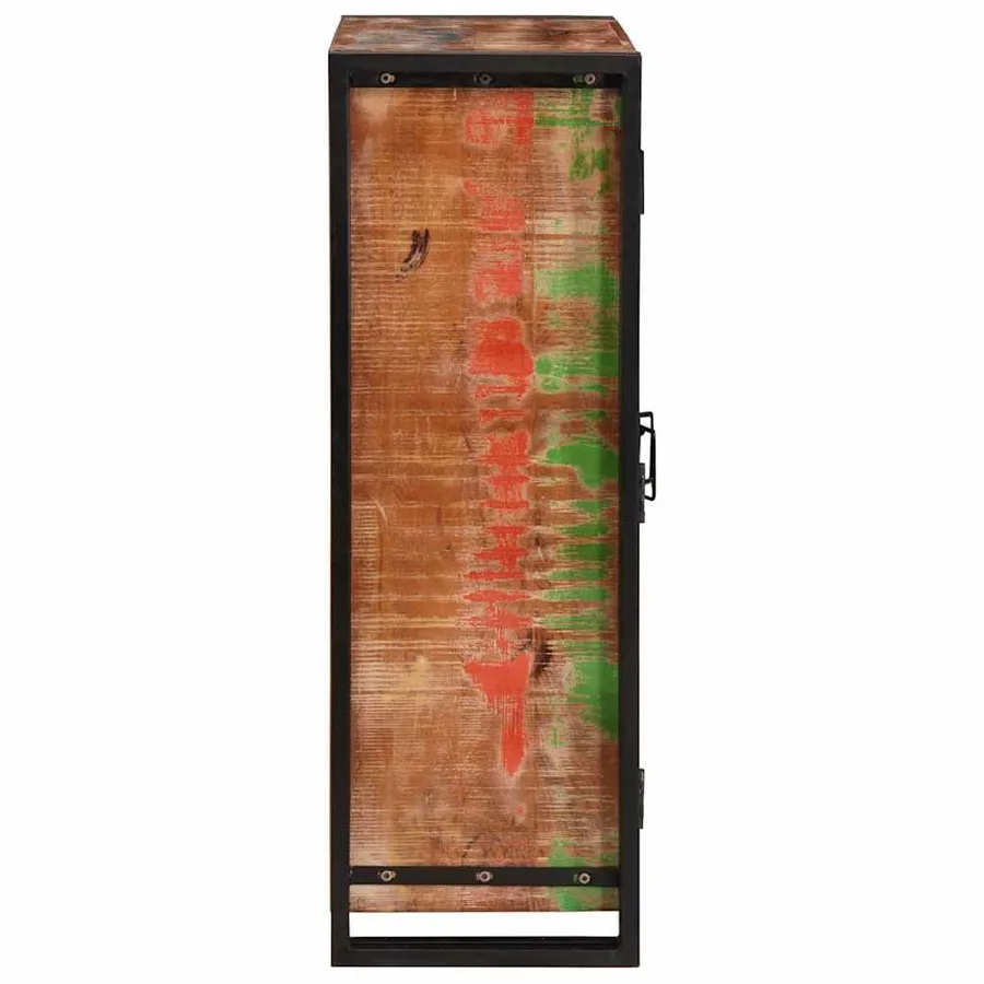 Highboard avec portes Marron Bois Recyclé Massif et Métal - 6