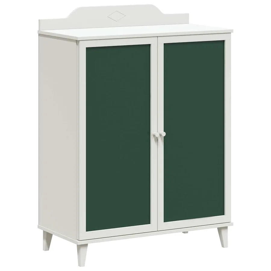 Cabinet avec deux portes et façade en tableau noir ROROS Blanc - 2