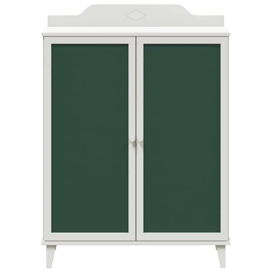 Cabinet avec deux portes et façade en tableau noir ROROS Blanc - 6