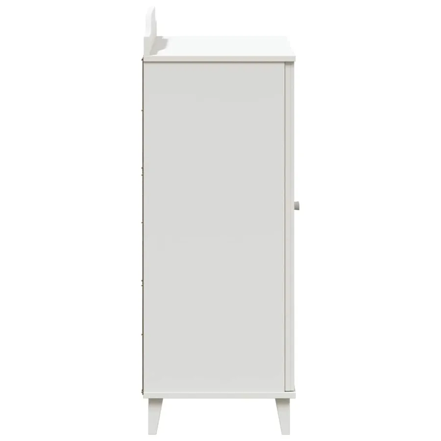 Cabinet avec deux portes et façade en tableau noir ROROS Blanc - 7