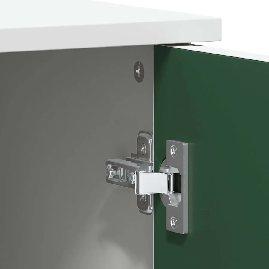 Cabinet avec deux portes et façade en tableau noir ROROS Blanc - 9