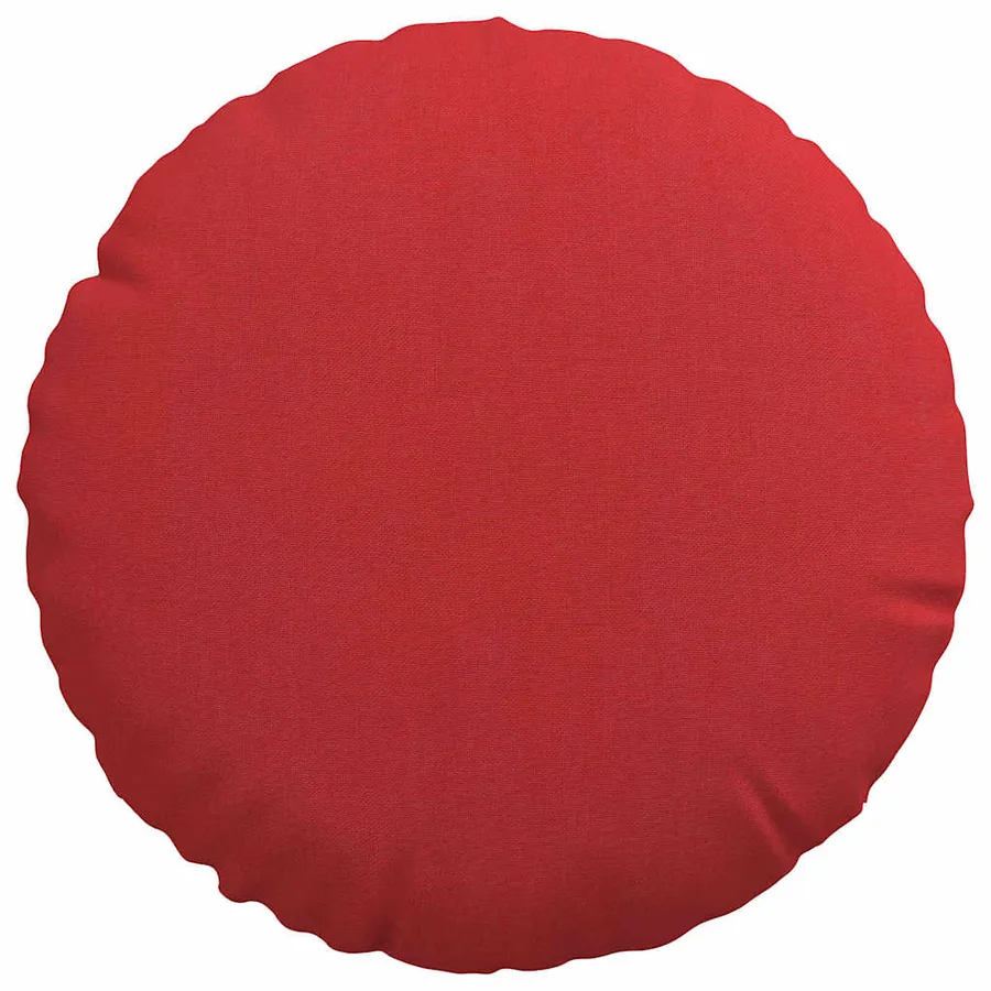 Coussins de siège 2 pcs Rouge Ø30 x 13 cm tissu - 6