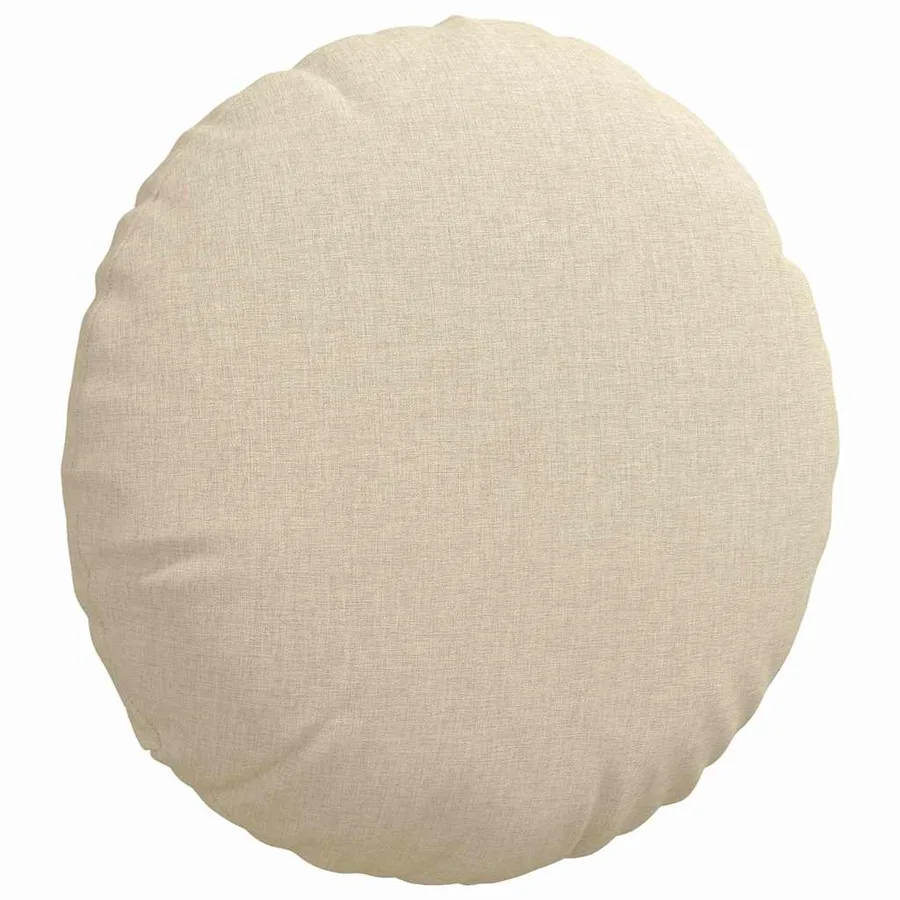 Coussins de siège 2 pcs Crème Ø40 x 13 cm tissu - 5