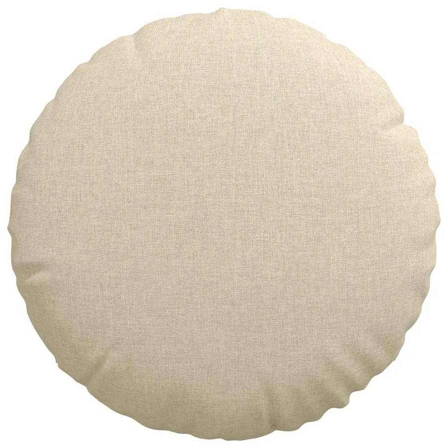 Coussins de siège 2 pcs Crème Ø40 x 13 cm tissu - 6