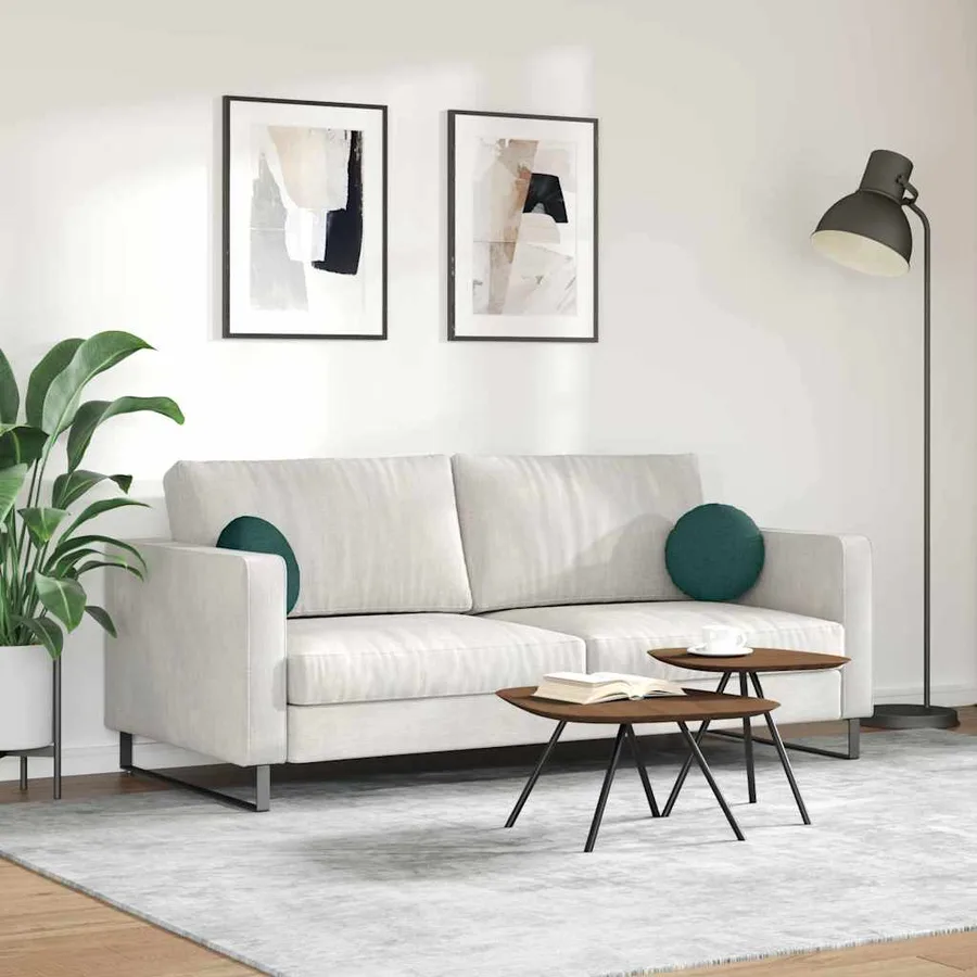 Coussins de siège 2 pcs Vert foncé Ø30 x 13 cm tissu - 4