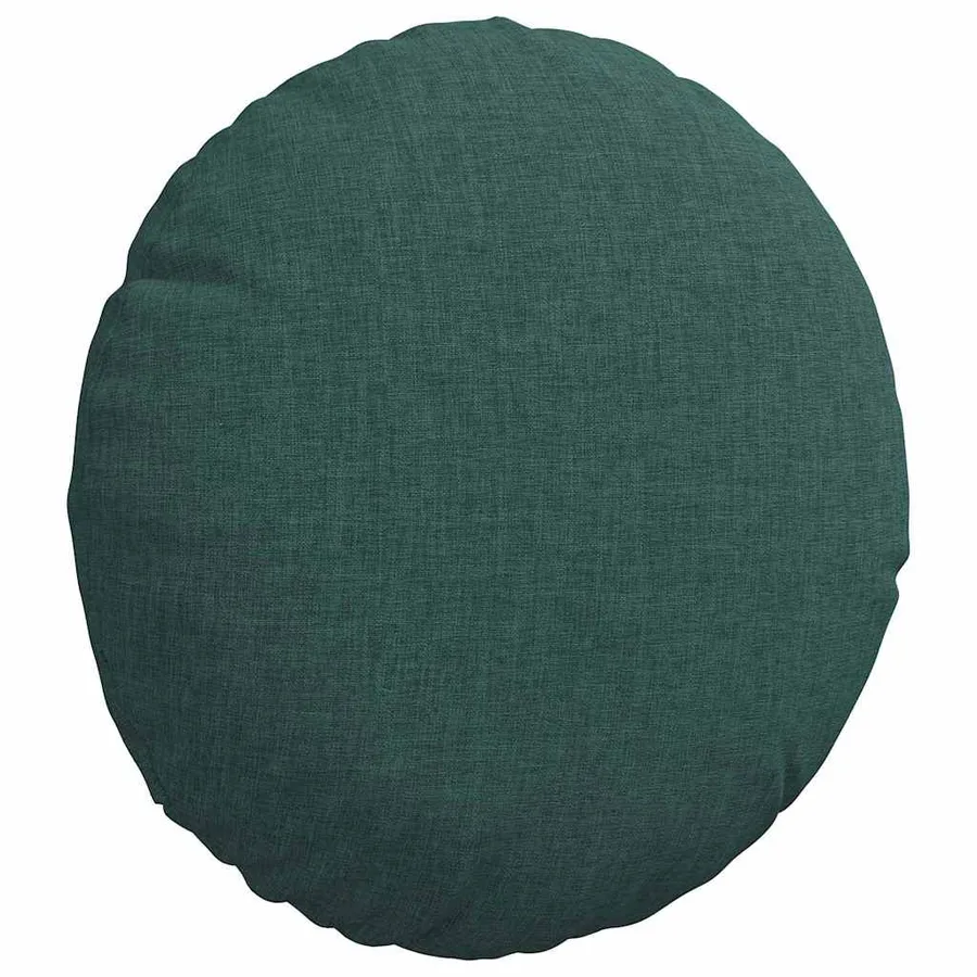 Coussins de siège 2 pcs Vert foncé Ø30 x 13 cm tissu - 5