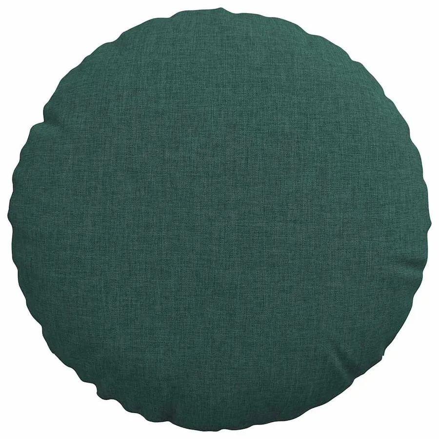 Coussins de siège 2 pcs Vert foncé Ø30 x 13 cm tissu - 6
