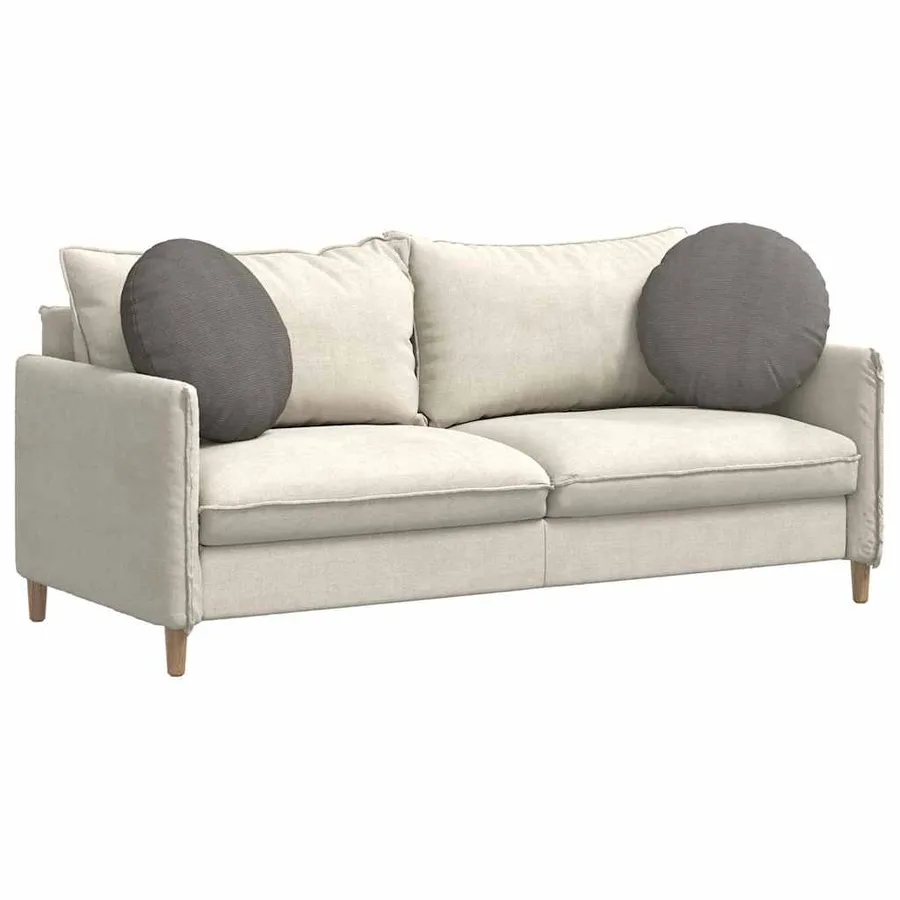 Coussins de siège 2 pcs Gris clair Ø50 x 19 cm - 3