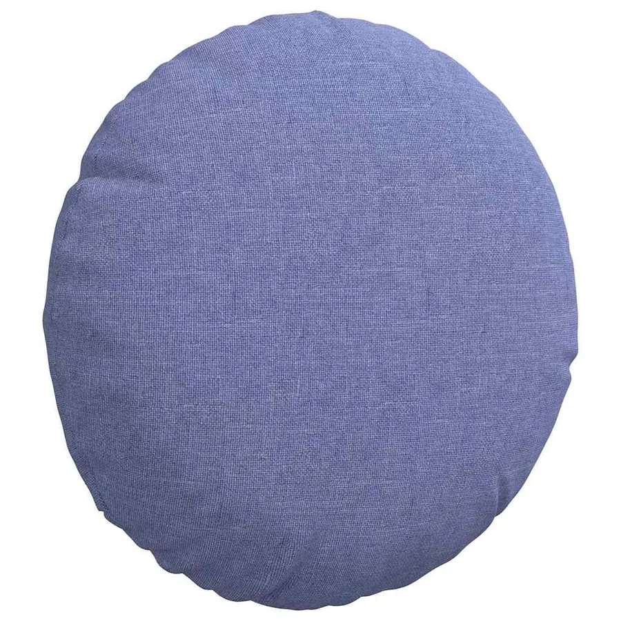Coussins de siège 2 pcs Bleu denim Ø30 x 13 cm tissu - 5