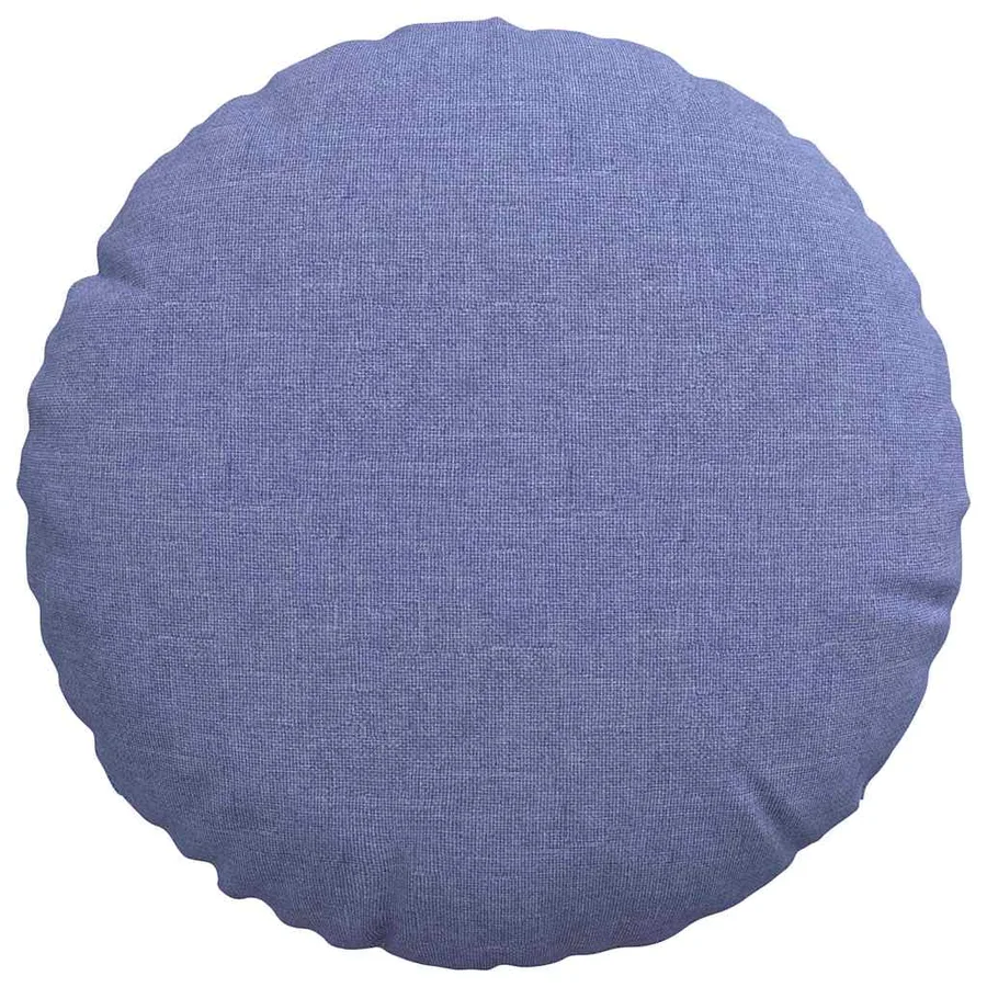 Coussins de siège 2 pcs Bleu denim Ø30 x 13 cm tissu - 6