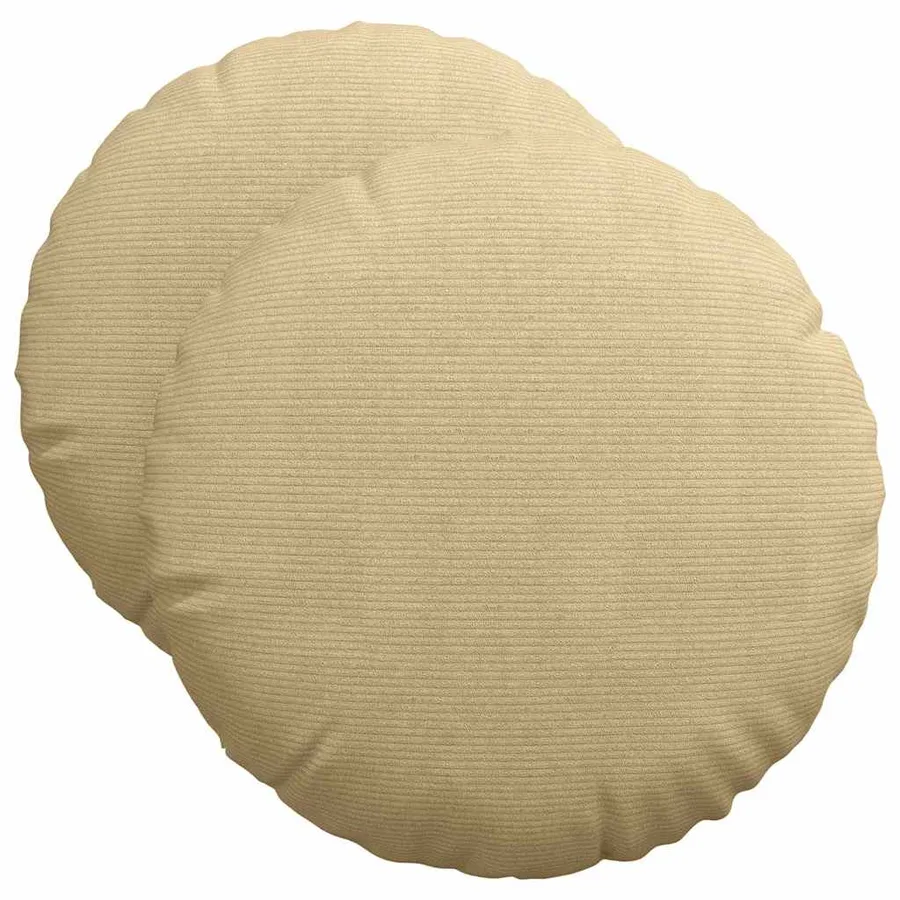 Coussins de siège 2 pcs Vert gris Ø50 x 19 cm - 2