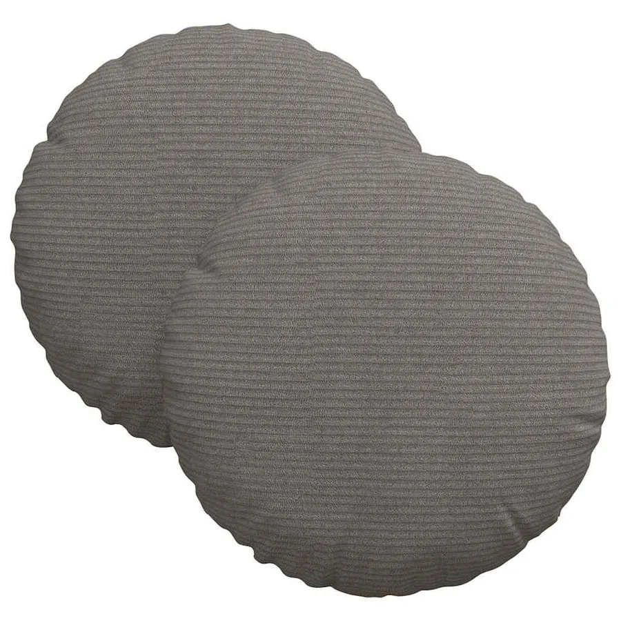 Coussins de siège 2 pcs Gris clair Ø30 x 13 cm - 2