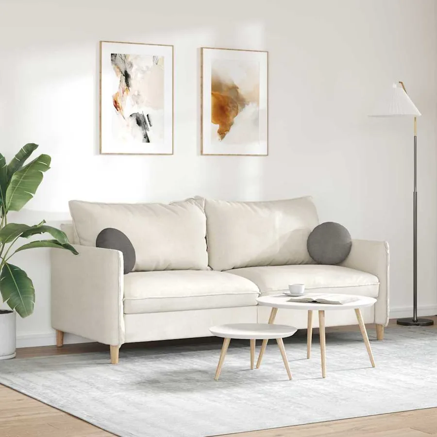 Coussins de siège 2 pcs Gris clair Ø30 x 13 cm - 4
