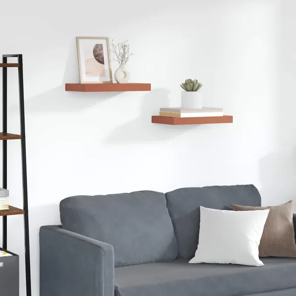 Étagère Murale 2 pcs Rouge 40 x 23,5 x 4 cm Bois d'ingénierie