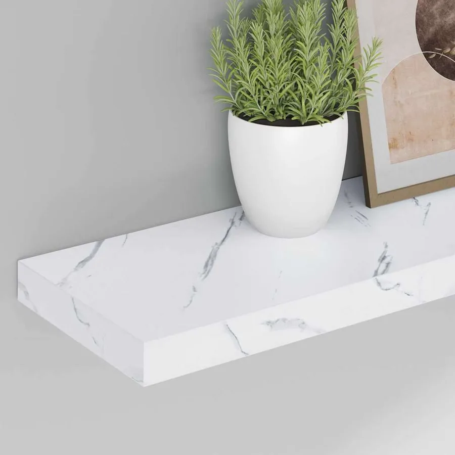 Étagère Murale 2 pcs Marbre blanc 90 x 23,5 x 4 cm - 5
