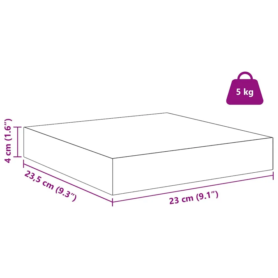 Étagère Murale 4 pcs Marbre blanc 23 x 23,5 x 4 cm - 16