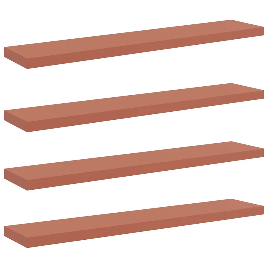 Étagère Murale 4 pcs Rouge 120 x 23,5 x 4 cm Bois d'ingénierie - 2