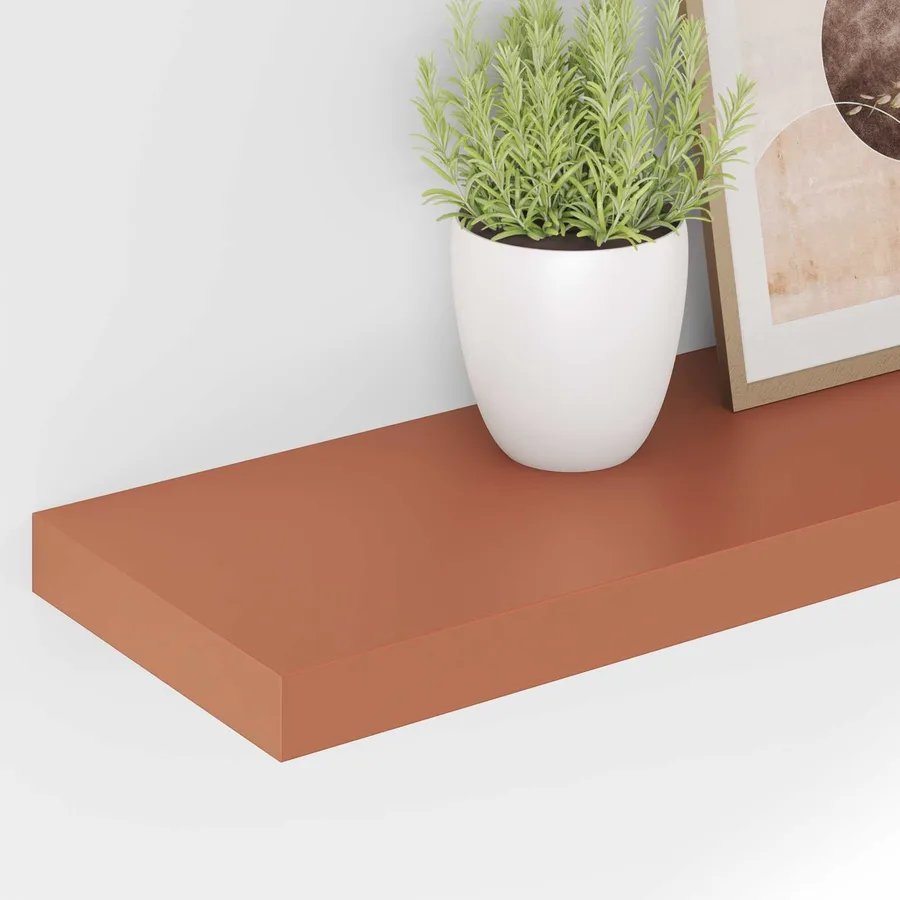 Étagère Murale 4 pcs Rouge 120 x 23,5 x 4 cm Bois d'ingénierie - 5