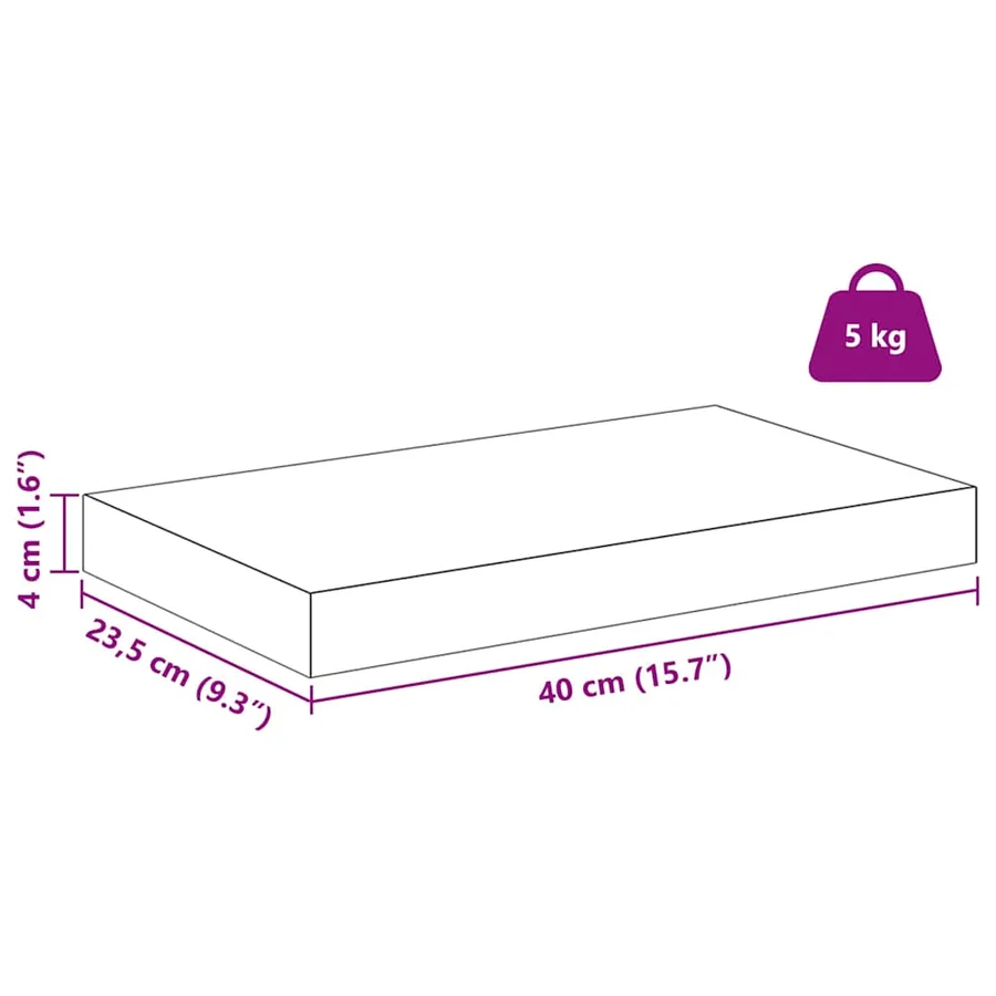 Étagère Murale 2 pcs Marbre blanc 40 x 23,5 x 4 cm - 16