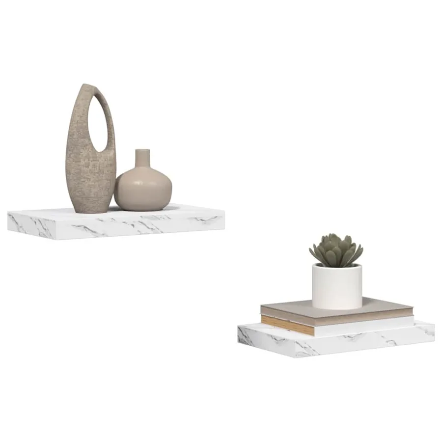 Étagère Murale 2 pcs Marbre blanc 40 x 23,5 x 4 cm - 3