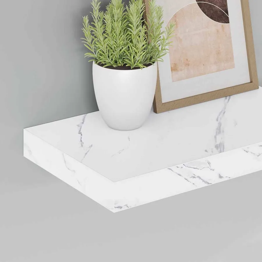 Étagère Murale 2 pcs Marbre blanc 40 x 23,5 x 4 cm - 5