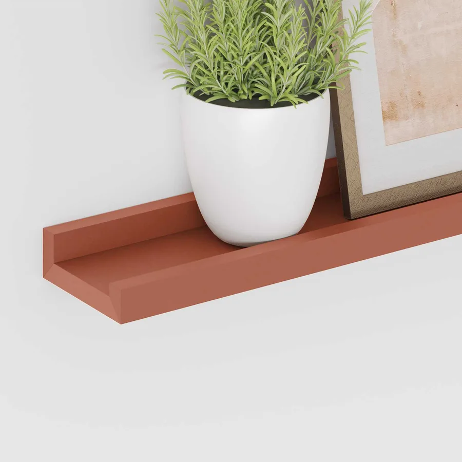 Étagère Murale Montage mural 2 pcs Rouge 100 x 9 x 3 cm - 5