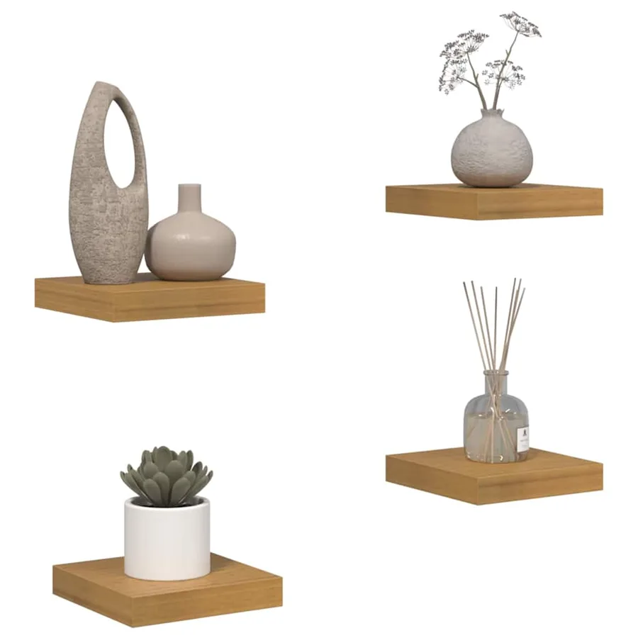 Étagère Murale 4 pcs Beige 23 x 23,5 x 4 cm Bois d'ingénierie - 3