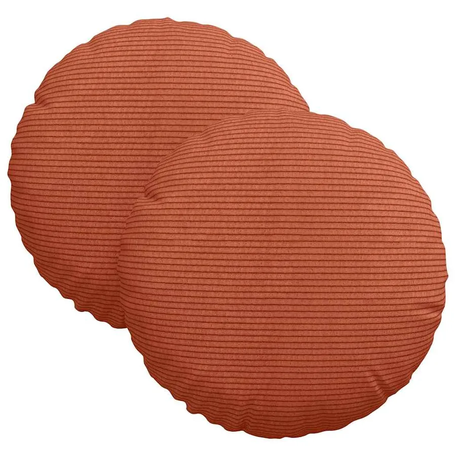 Coussins de siège 2 pcs Rouge orange Ø30 x 13 cm - 2
