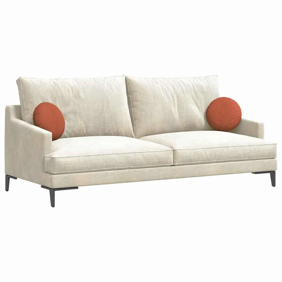 Coussins de siège 2 pcs Rouge orange Ø30 x 13 cm - 3