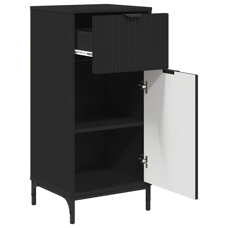 Ensemble de mobilier de salle de bain avec tiroir 2 pcs Noir - 6