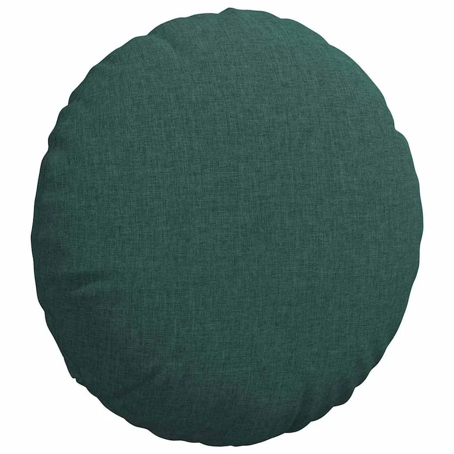 Coussins de siège 2 pcs Vert foncé Ø40 x 13 cm tissu - 5