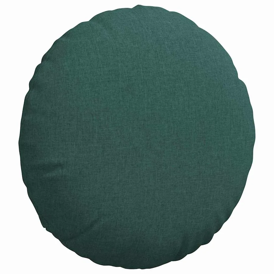 Coussins de siège 2 pcs Vert foncé Ø60 x 21 cm tissu - 5